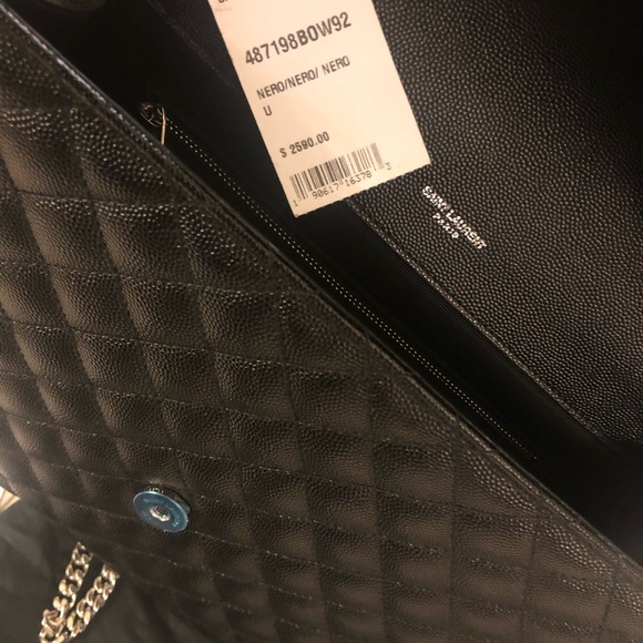 YSL ENVELOPE LARGE BAG IN MIX MATELASSÉ GRAIN - Picture 5 of 8